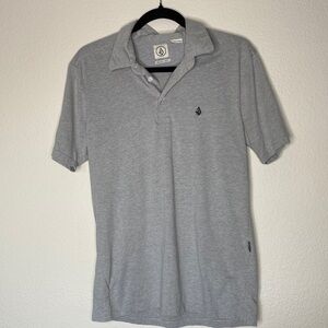 Volcom polo shirt grey Sz small